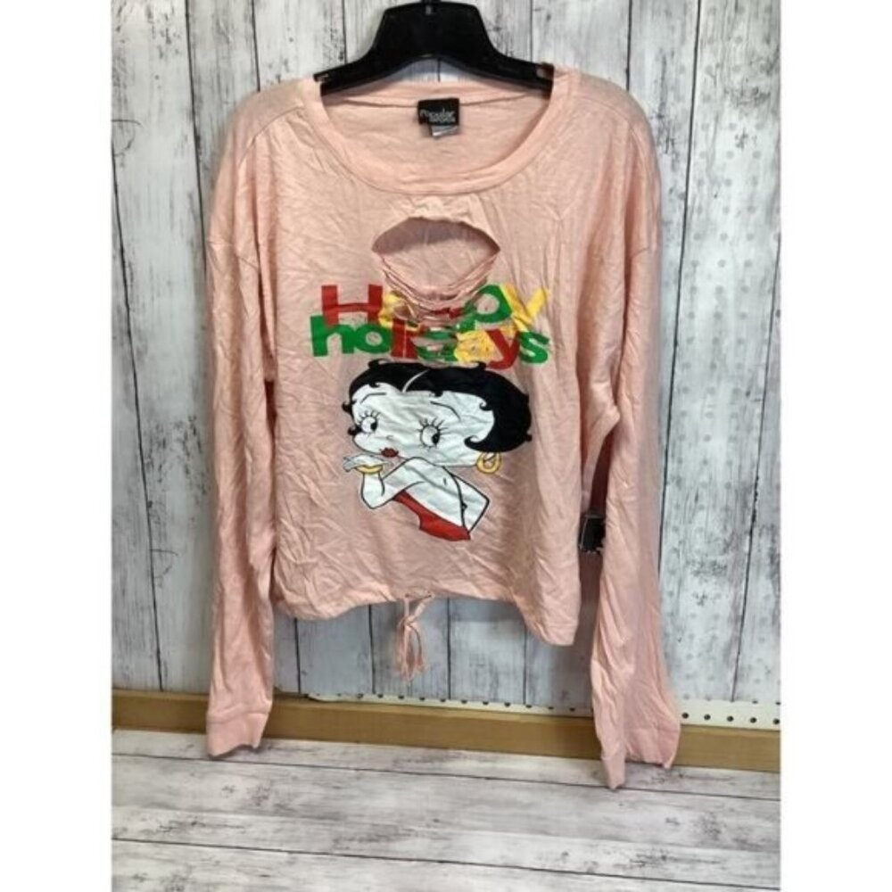 Acubi mermaidcore fairycore Popular Sports Betty Boop Sweatshirt Size 2X Pink